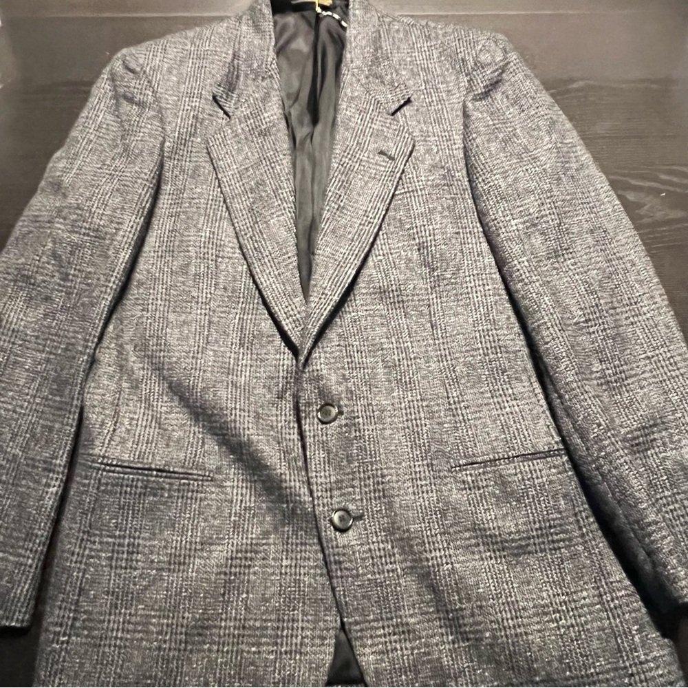Men's Gray Glen Plaid Two-Button Sport Coat